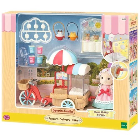 Sylvanian Families Popcorn-Sykkelvogn og Sauemor Barbara