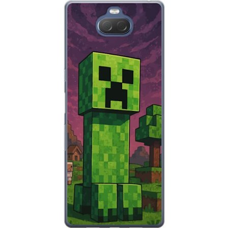 Kompatibel Mobilcover til Sony Xperia 10 Plus Romantisk Ramadan illustration med blomster, lanterner, stjerner og halvmåne i bløde pastelfarver