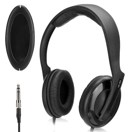 HD202 kablet headset kraftig bas stereo hovedtelefoner øretelefoner sort til mobiltelefon MP3