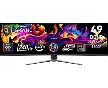 MSI-MSI 49" MPG 491CQPX-Buet 49" DQHD OLED-gamingskjerm med 240 Hz-Monitors-Gamingskjermer 31–57 tommer