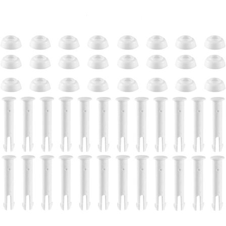 24-pack plastanslutningsstift, plastpluggar och gummitätningar