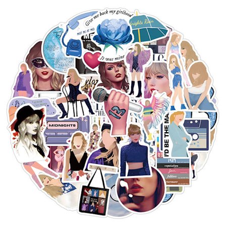 50 stk Taylor Music Album Sanger Mote Stickers Pakke DIY Dekor