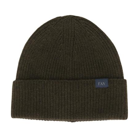 Fay English rib Hoed pattern , Groen , Heren , Maat: ONE Size Hoeden