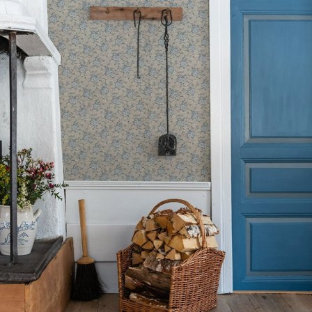 Duro Tapet, Gysinge 003-07 Gammalsvenska QuickUp, L, Blå, Färg & tapeter