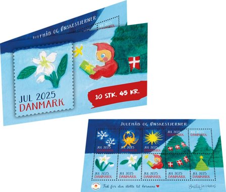 Danmark - julmärker 2025 - julmärkehæfte med 10 mærker
