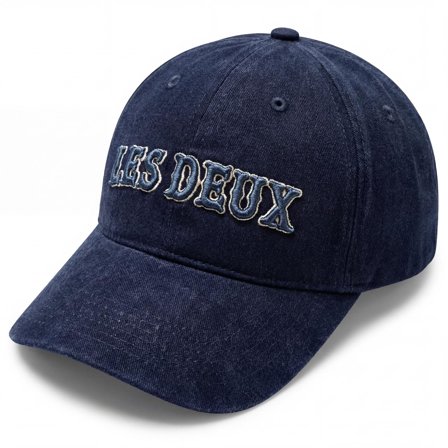 Les Deux | Donkerblauwe Dad Cap met Kleurrijk Logo voor mannen - Herenpetten