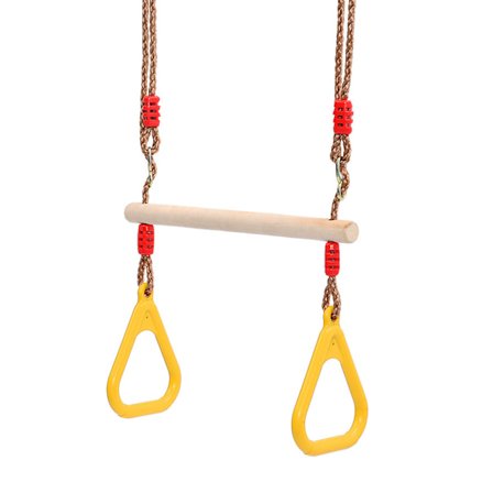 Lasten Trapetsikeinun Tanko Renkailla Puinen Leikkisetti Muovisilla Renkailla Voimistelu Renkaat Lapsille Aikuisten