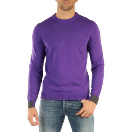 Sun68 Round-neck Strik Lilla, Herre Strik