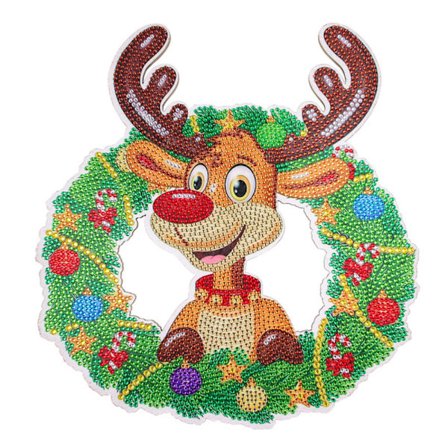 5D DIY Diamantmaleri Julekrans Hengende Dekor