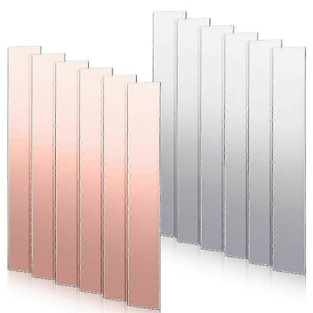 12 stk. 99,9% Ren Kobber Zink Anode Plade, Offer Metal Elektrode Strips 0,04" Tyk x 0,98" Bred