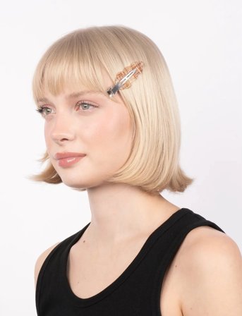 SUI AVA Wavy Oak Clip // 2 Pcs - Beige - ONE SIZE