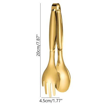 Rustfri ståltang Madlavningsværktøj Holdbar salattang Rund