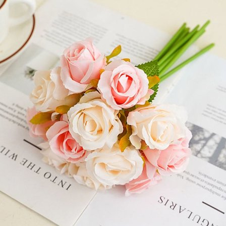 Kunstige blomster Fake Rose FARGE 3 FARGE 3