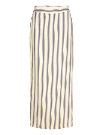 Mango | Striped Linen Skirt | 38