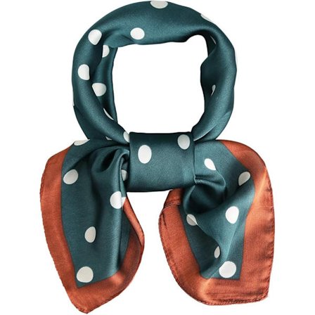 Sjal för kvinnor, huvudduk, silkesjal med prickar 70 x 70 SC317