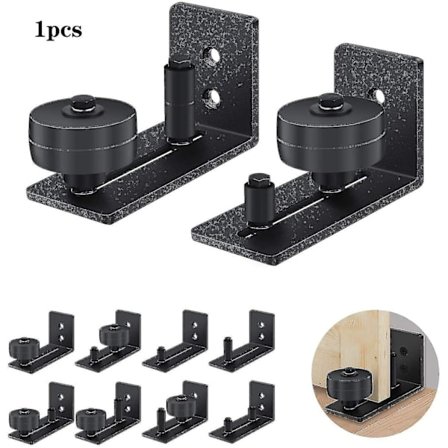 Sliding Door System Running Rail, Floor Guide Sliding Door, Adjustable Floor Roller Guide With Screws, Very Suitable For All Sliding Doors