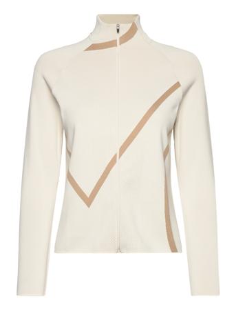Loud Logo Jacket Sport Sweatshirts & Hoodies Sweatshirts Beige Moonchild Yoga Wear