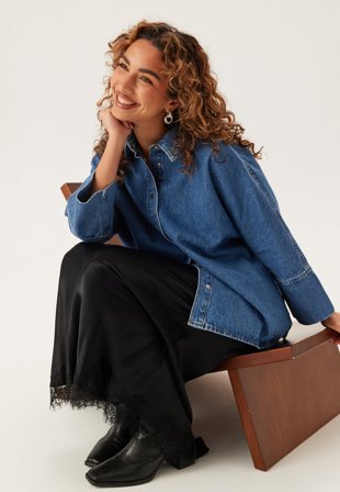 ONLY-Onlgrace 3/4 DNM SHIRT-XS