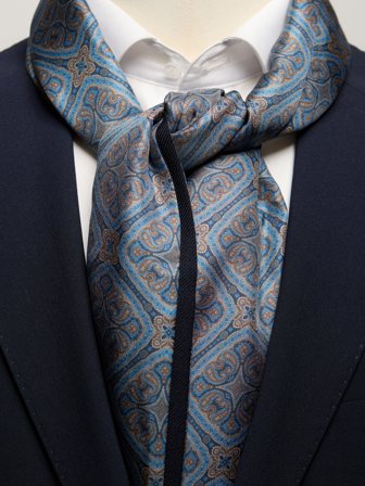 John Henric Men's Blauer Medallion-Schal Size Onesize