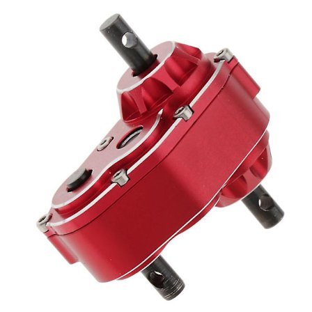 Växellåda Transfer Case för 1/10 RC Axial Tracks SCX10 D90 D110 Svart