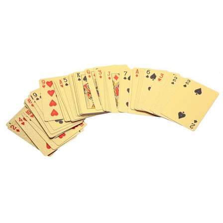 Kultaiset muoviset pelikortit, vedenpitävät, taikatemppuvälineet, keräilijöille, perhelahja