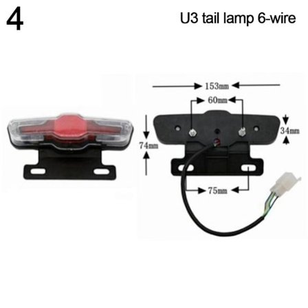 E-sykkel baklys Elektrisk sykkellys 4 4