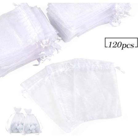 Transparent Mesh , 10*15cm, Vit, 120st