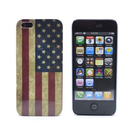 USA-lippuBaksideskal till Apple iPhone 5/5S/SE
