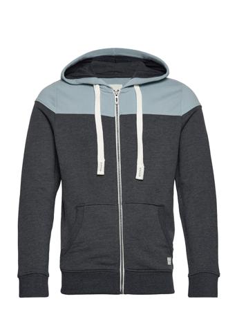 Sweatjacket With Blockstripes Patterned Tom Tailor