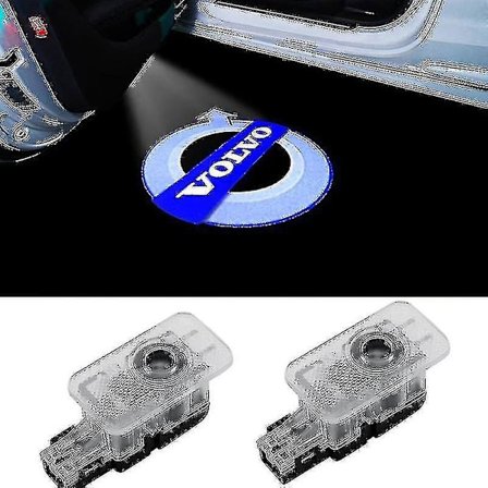 2 st Välkomstlampor för Volvo S90 S80l S60l Xc60 LED-Laserprojektorlampa Logotyp Dörrlampa Golvlampa A-stil