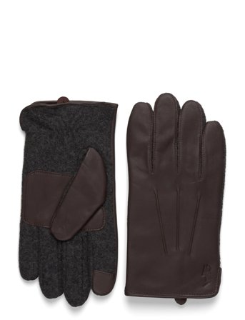 Polo Ralph Lauren Insulated Sheepskin-Paneled Touch Gloves - Brown - S
