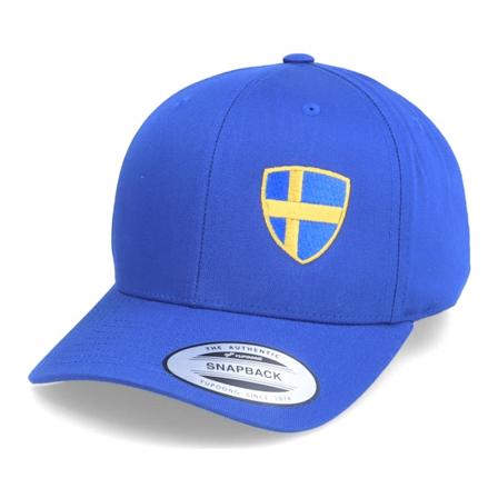 Forza - Blå adjustable Caps - Kids Sweden Flag Shield Blue Adjustable @ Hatstore