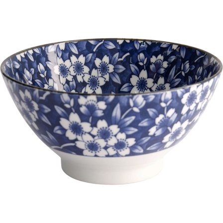 Tokyo design studio Blue Sakura ramenskål 1.000 ml - Blå og hvid | KitchenOne