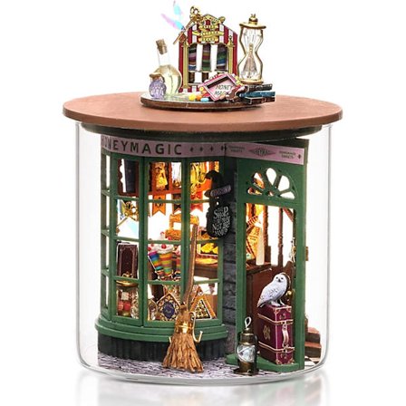 Miniatyrhus DIY Dockhus Byggsats Drömlikt Trähus Dammskyddssats, Handgjorda Hantverk för Vuxna, Kreativ Dekoration