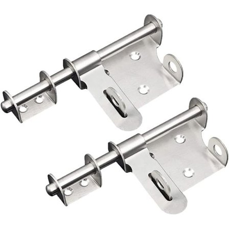 Lås med spärr, rostfritt stål, säkerhetsdörrlås, skjutregel