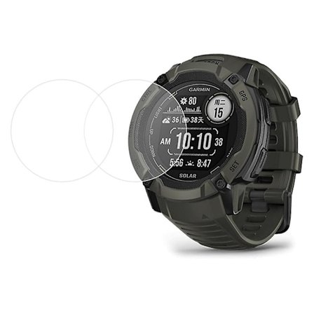 2 st/set för Garmin Instinct 2X Repskyddsfilm för Klocka 2.5D Arc Edge HD Härdat Glas