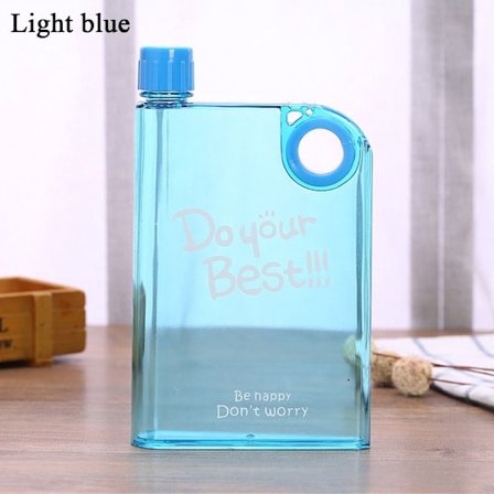 Platt vattenflaska dricksflaska LJUSBLÅ