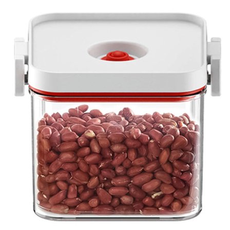 Vakuumplastförseglingsburk med sugpump Stor kapacitet spannmålsbehållare för Candys Nuts Beans