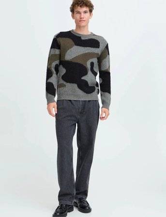 Casual Friday Cfesko Crew Neck Knit - Multi/patterned - M