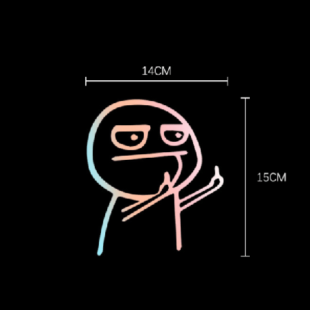 Bildekal Håna föraktar JDM Rolig långfingerpersonlighet C Multicolor