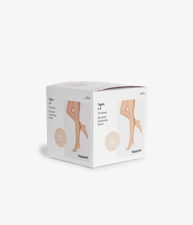 Kappahl | 4-pack sukkahousut 20 denieriä Vaaleanbeige ONE SIZE | Vaaleanbeige