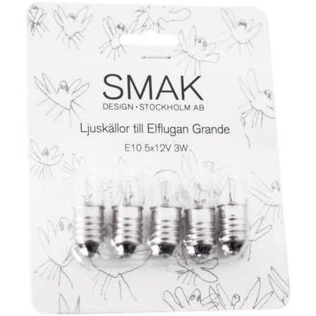 Lundgren & Strandberg - Reservlampe julebelysning Reservlampa Elflugan Grande 5p Transparent