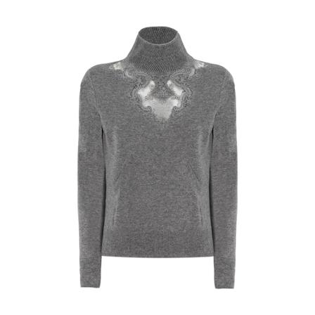 Ermanno Scervino, Turtlenecks Grijs, Dames, Maat:M