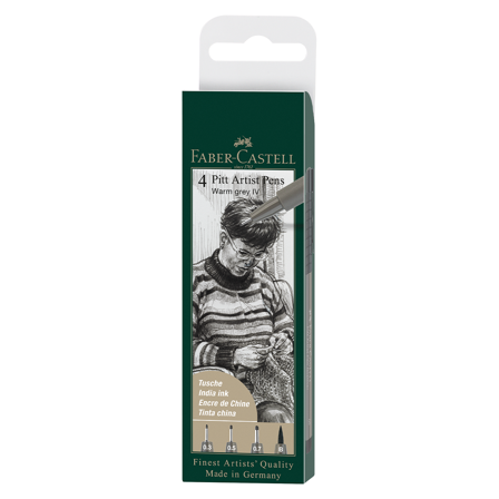 Faber-Castell PITT Artist 4-pack Warm Grey