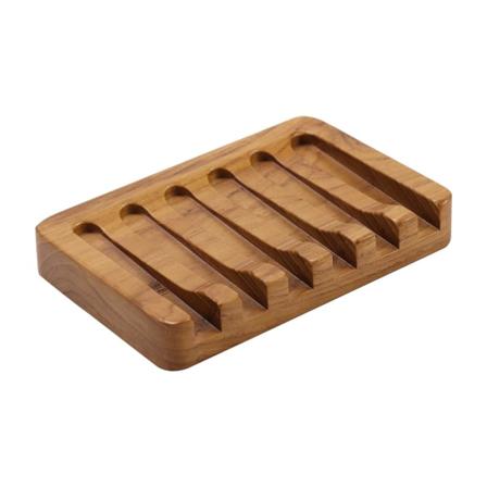 Sæbeholder i træ, 2-pak, sæbeholder i naturteak, sæbeholder til brusebad, badeværelse, køkken, badekar, barbermaskine, svampe
