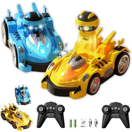 Fjernstyrede Bumper Biler til Børn Battle RC Bumper Bil til Udspringende Legetøjsbilspil til Småbørn RC Bilsæt til 2 Spillere Racekamp