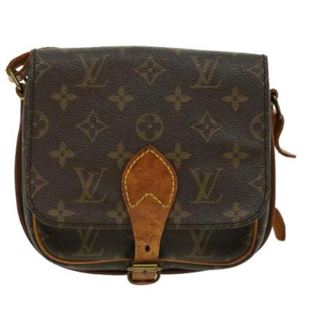 Louis Vuitton Vintage Brown Canvas Louis Vuitton Cartouchiere Brun, Dame Vintage Tasker, Størrelse: ONE Size