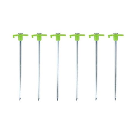 Tältpinnar i metall, 20 cm, 6-pack