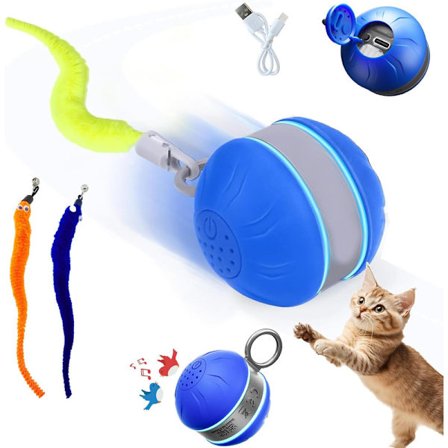 2026 Speedy Tail, Speedy Tail Kattleksak, Interaktiv Kattleksak för Innekatter, Inkluderar 2 svansar