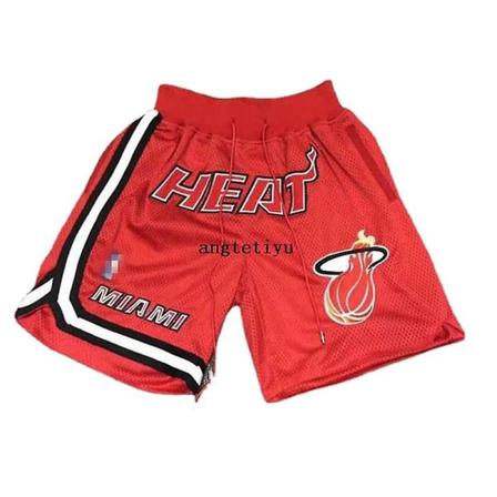 Nba Heat Red Ball Pants Retro Sports Training Shorts Basket M